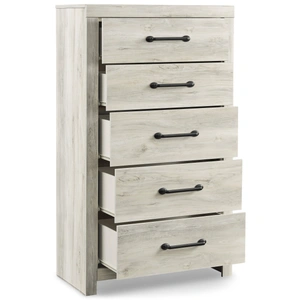 Ashley Furniture Cambeck MDF/Wood Veneer Chest w/5 Drawers, Whitewash