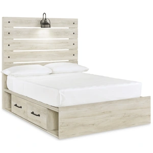 Ashley Furniture Cambeck MDF/Wood Veneer Panel Bed w/2 Storage Drawers, Whitewash