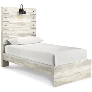 Ashley Furniture Cambeck MDF/Wood Veneer Panel Bed, Whitewash