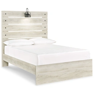 Ashley Furniture Cambeck MDF/Wood Veneer Panel Bed, Whitewash