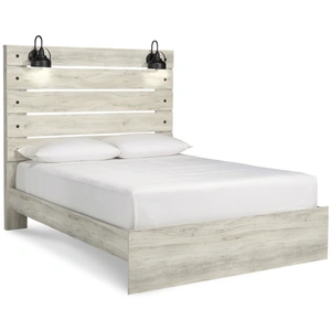Ashley Furniture Cambeck MDF/Wood Veneer Panel Bed, Whitewash