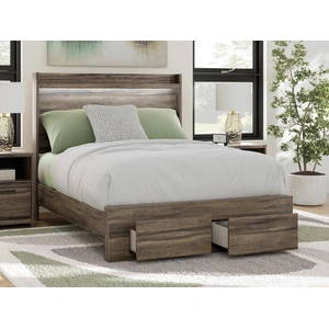 Ashley Furniture Elbrim MDF Panel Platform Storage Bedroom Set, Brown