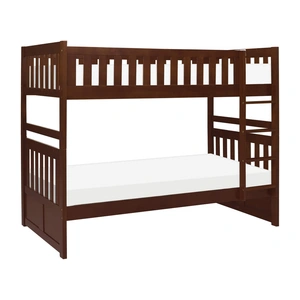 Homelegance Rowe Wood/Wood Veneer Bunk Bed, Dark Cherry