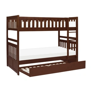 Homelegance Rowe Wood/Wood Veneer Bunk Bed, Dark Cherry