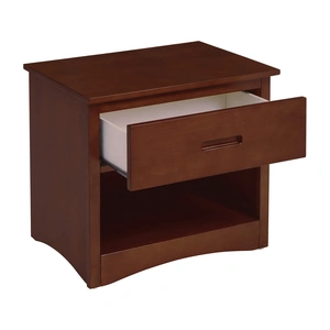 Homelegance Rowe Wood/Wood Veneer Nightstand, Dark Cherry