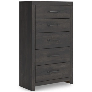 Ashley Furniture Hollivern MDF Chest w/5 Drawers, Dark Grey