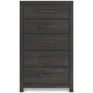 Ashley Furniture Hollivern MDF Chest w/5 Drawers, Dark Grey