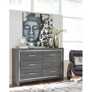 Ashley Furniture Lodanna Wood Double Dresser w/6 Drawers, Gray