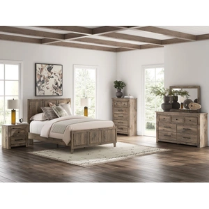Ashley Furniture Rusticott MDF Panel Bedroom Set, Brown