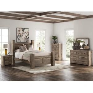 Ashley Furniture Rusticott MDF Poster Bedroom Set, Brown