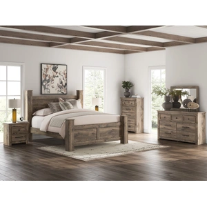 Ashley Furniture Rusticott MDF Poster Bedroom Set, Brown