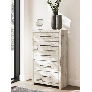Ashley Furniture Lawroy MDF Chest w/5 Drawers, Light Natural