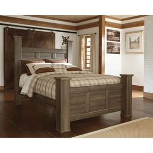 Ashley Furniture Juararo Wood Poster Bedroom Set, Dark Brown
