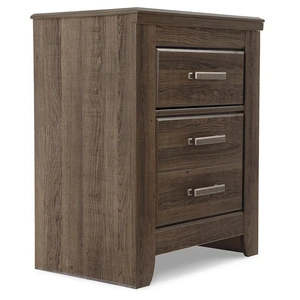 Ashley Furniture Juararo Wood Nightstand w/2 Drawers, Dark Brown