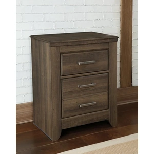 Ashley Furniture Juararo Wood Nightstand w/2 Drawers, Dark Brown