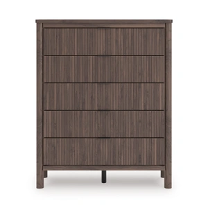 Ashley Furniture Pamytta MDF Wide Chest w/5 Drawers, Brown