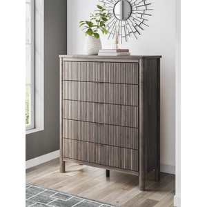 Ashley Furniture Pamytta Polyester/MDF Panel Bedroom Set, Brown