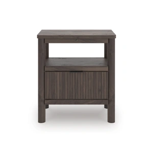 Ashley Furniture Pamytta MDF Night Stand w/Drawer & Open Shelf, Brown