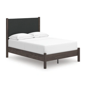 Ashley Furniture Pamytta Polyester/MDF Panel Platform Bed, Brown