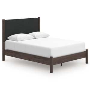 Ashley Furniture Pamytta Polyester/MDF Panel Platform Bed, Brown