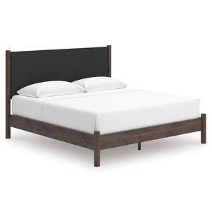 Ashley Furniture Pamytta Polyester/MDF Panel Platform Bed, Brown
