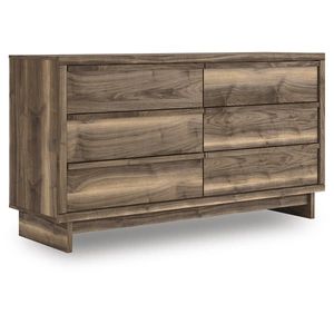 Ashley Furniture Chirason Wood Double Dresser w/6 Drawers, Brown