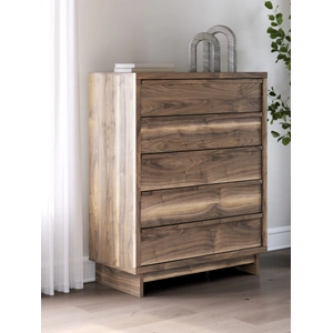 Ashley Furniture Chirason Wood Chest w/5 Drawers, Brown
