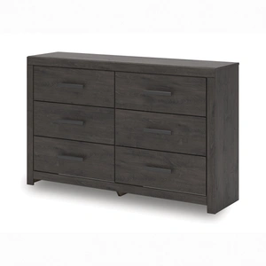 Ashley Furniture Prendonea MDF Double Dresser w/6 Drawers, Charcoal