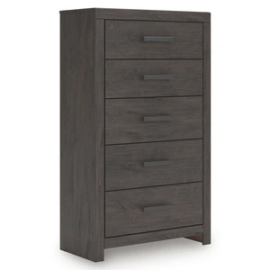 Ashley Furniture Prendonea MDF Chest w/5 Drawers, Charcoal