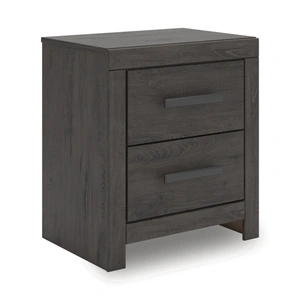 Ashley Furniture Prendonea MDF Night Stand w/2 Drawers, Charcoal