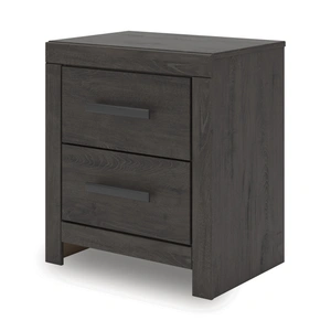 Ashley Furniture Prendonea MDF Night Stand w/2 Drawers, Charcoal