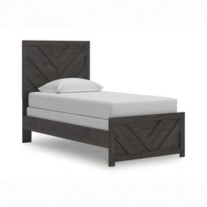 Ashley Furniture Prendonea MDF Panel Bed, Charcoal