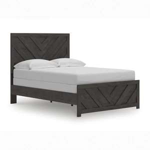 Ashley Furniture Prendonea MDF Panel Bed, Charcoal