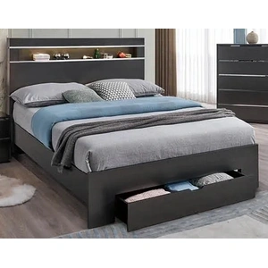 Pantek Furniture B37 Storage Platform Bedroom Set with LED Light