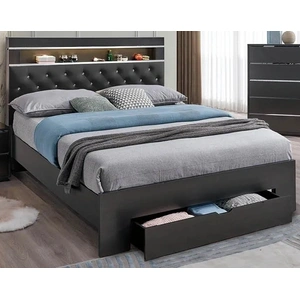Pantek Furniture B37 Storage Platform Bed with LED Light