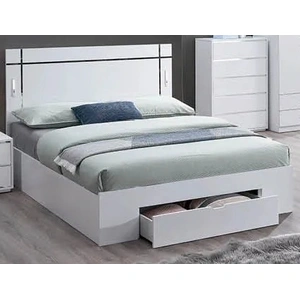 Pantek Furniture B38 Storage Platform Bed with Phone Charger & Light