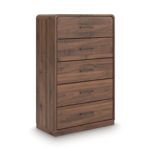 Ashley Furniture Fortlorn MDF Chest w/5 Drawers, Walnut Brown