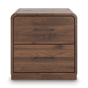 Ashley Furniture Fortlorn MDF Nightstand w/2 Drawers, Walnut Brown