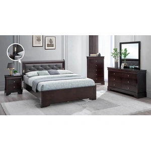 Pantek Furniture B39 Storage Panel Bedroom Set with Phone Charger & Light