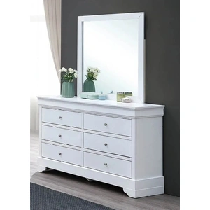 Pantek Furniture B39 6-Drawer Double Dresser with Mirror