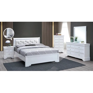 Pantek Furniture B39 Storage Panel Bedroom Set with Phone Charger & Light