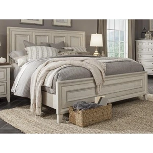 Magnussen SM Raelynn Wood Panel Bed, Queen Size, Weathered White