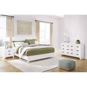 Ashley Furniture Binterglen MDF/Wood Veneer Panel Bedroom Set, White