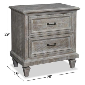 Magnussen SM Lancaster Wood Nightstand w/2 Drawers, Dovetail Grey