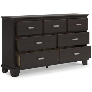 Ashley Furniture Covetown Wood Dresser w/7 Drawers, Dark Brown
