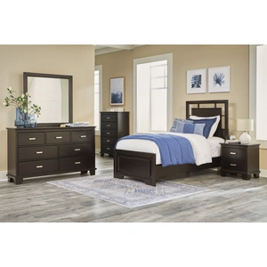 Ashley Furniture Covetown Wood Panel Bedroom Set, Dark Brown
