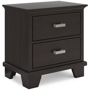 Ashley Furniture Covetown Wood Nightstand w/2 Drawers, Dark Brown