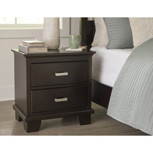 Ashley Furniture Covetown Wood Nightstand w/2 Drawers, Dark Brown