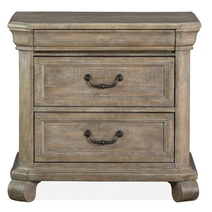 Magnussen SM Tinley Park Wood Nightstand w/3 Drawers, Dovetail Grey