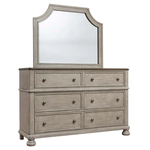 Ashley Furniture Ashley SM Falkhurst Wood Mirror, Beige